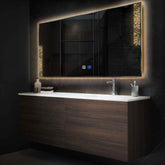 Espejo LED Rectangular | Botones táctiles | Función antivaho | Luz blanca cálida - Reyze Seria Good Vibes Model 4